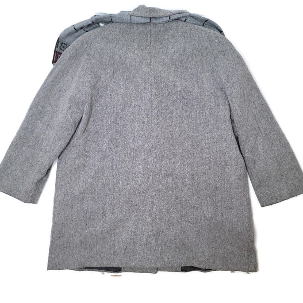 Bromley collection gray wool blend jacket with scarf size 18 women's. - Picture 7 of 7